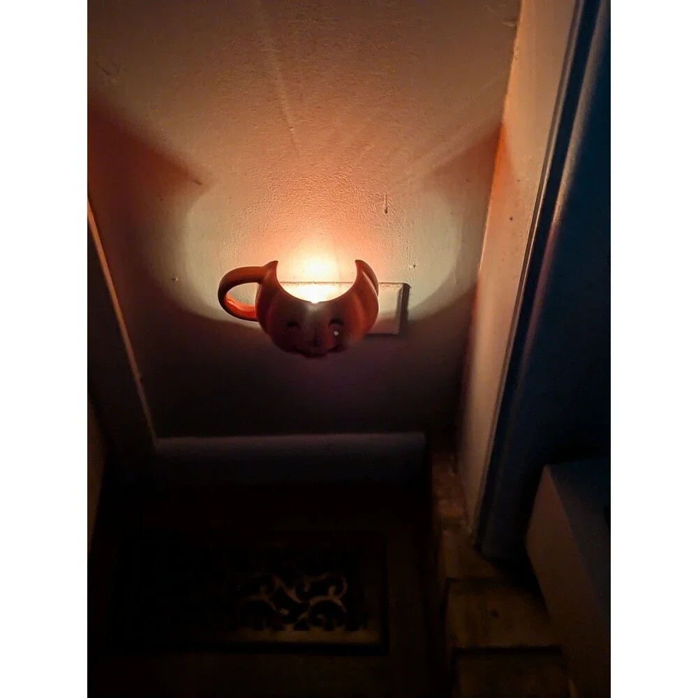 Halloween Plug-In Jack-O-Lantern Pumpkin Night Light Orange Indoor Switch